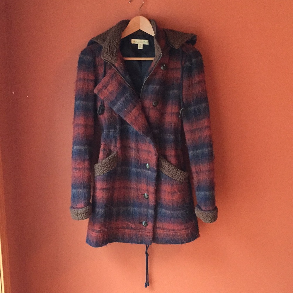Plaid winter coat